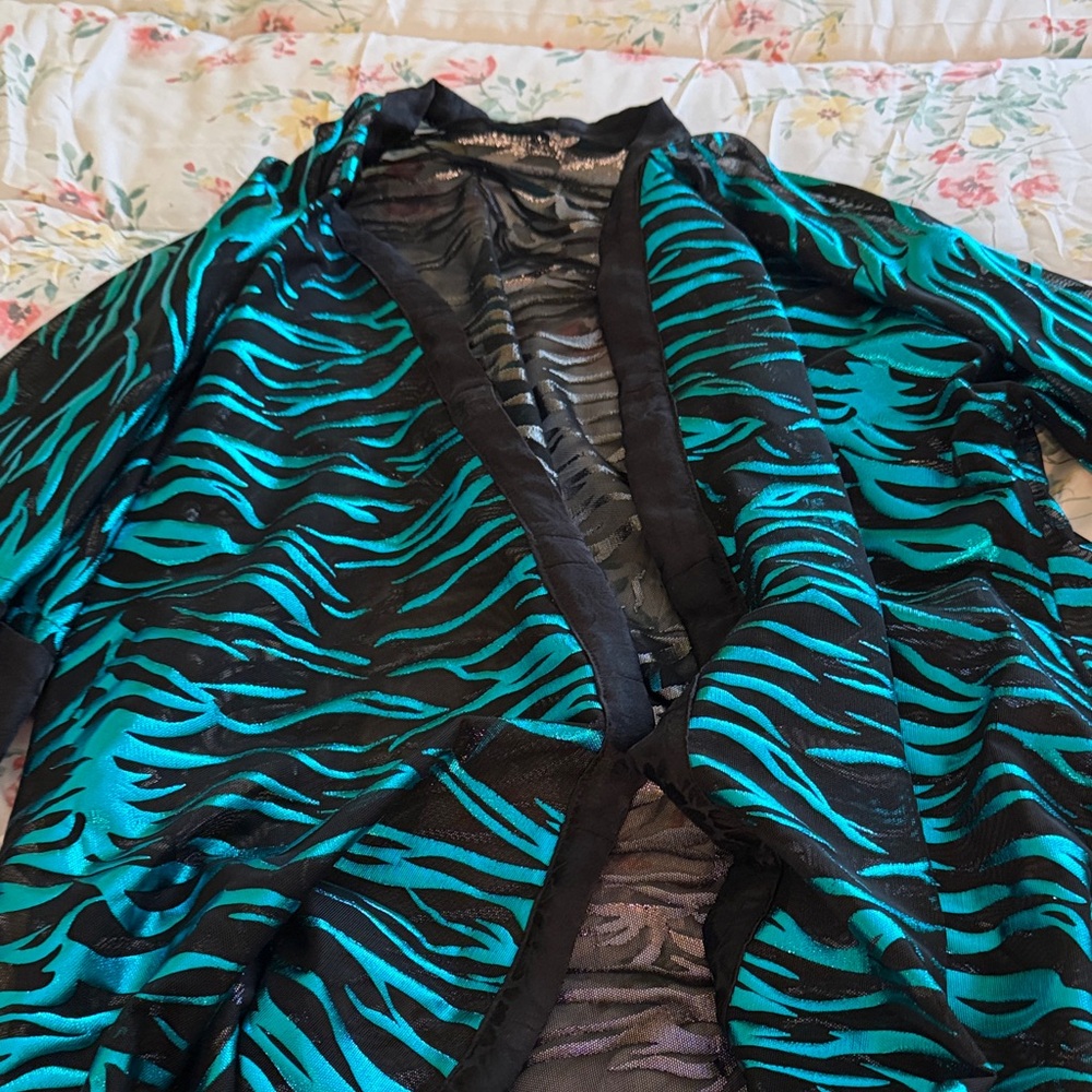 Teal and Black Zebra Print Women’s